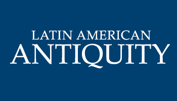 A blue background with text that says Latin American Antiquity