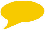 Speech bubble yellow