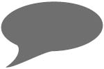 Speech bubble (dark grey)