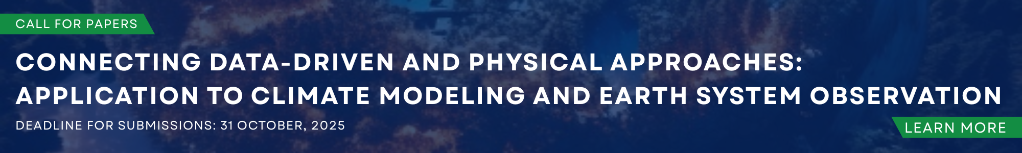 Connecting Data-Driven and Physical Approaches Special Collection Banner